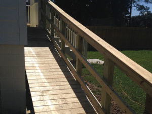 custom wooden handicap access ramp